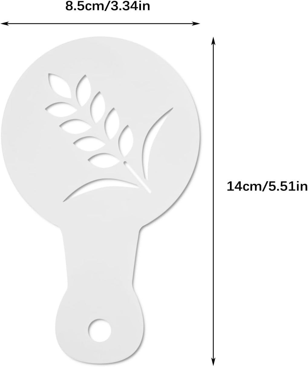 25Pcs Coffee Decorating Stencils, Reusable Cookie Cake Latte Art Stencils Templates Mold Tools, Magnoloran Foam Barista Templates for Decorating Oatmeal Cupcake Cake Cappuccino Mousse Hot Chocolate