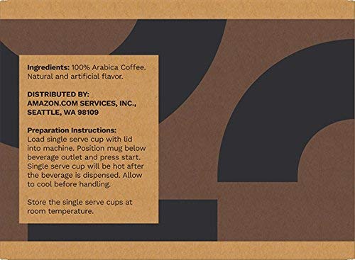 Amazon Brand - Solimo Light Roast Coffee Pods, Compatible with Keurig 2.0 K-Cup Brewers, Hazelnut Flavored, 100 Count (Pack of 1)