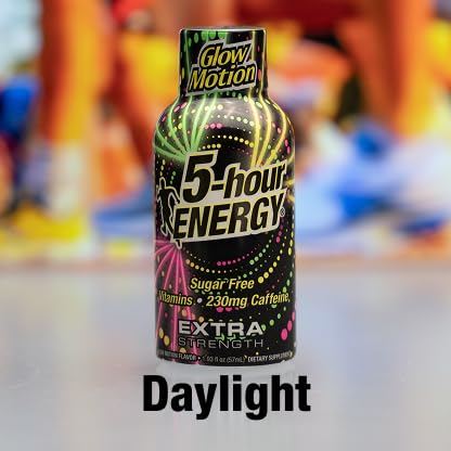 5-hour ENERGY Extra Strength Glow Motion Fruity Rainbow Fusion Flavor, Energy Shot 1.93oz, 30-Pack