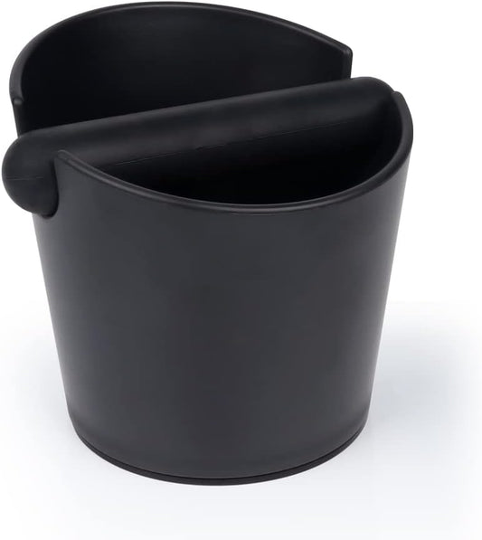 Espresso Knock Box 4.8 Inch Coffee Dump Bin For Coffee Grounds,Coffee Waste Bin with Removable Knock Bar and Non-Slip Base,Shock-Absorbent,Black