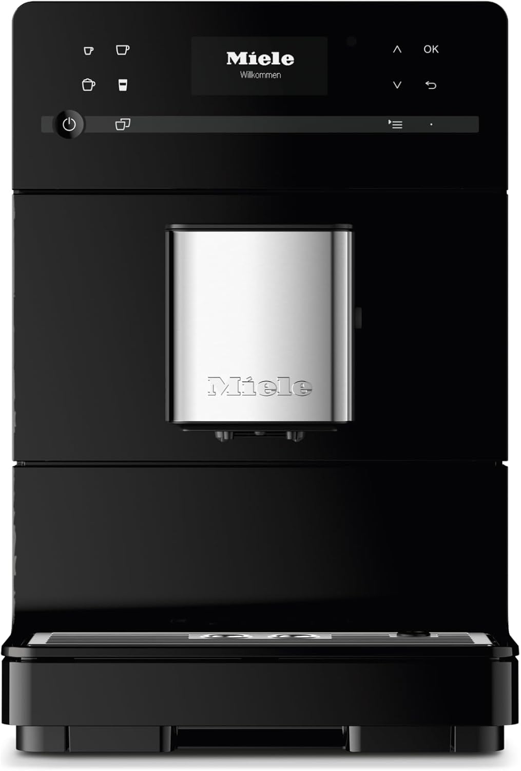 Miele CM 5310 Silence Automatic Coffee Maker - With OneTouch for Two, AromaticSystem, coffee pot, cleaning programs and more, in Obsidian Black