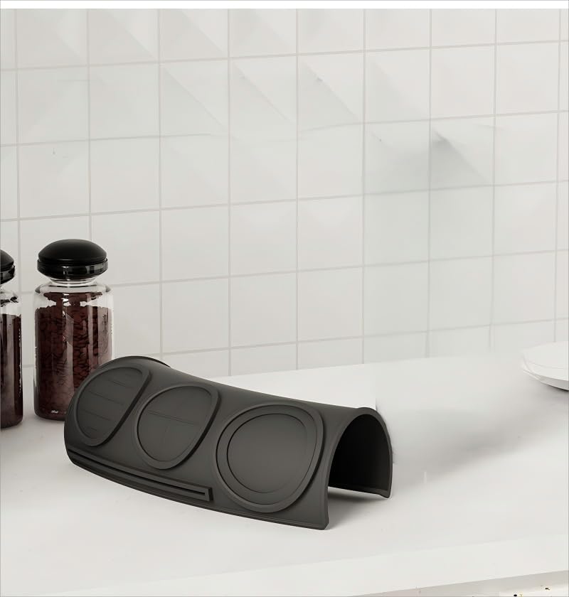 Coffee Tamping Mat, Silicone Waterproof Coffee Mat, Heat Resistant Tamp Mat, 7.8"x9.8" Barista Tool Home Kitchen Bar coffee Shop Suitable for 58mm Espresso Machine Tamper