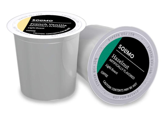Amazon Brand - Solimo Variety Pack Light Roast Coffee Pods, Hazelnut and French Vanilla Flavored, Compatible with Keurig 2.0 K-Cup Brewers, 100 Count