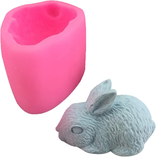 Easter Rabbit Silicone Mold - Small Rabbit Design for Candle, Soap, Resin & Decorate