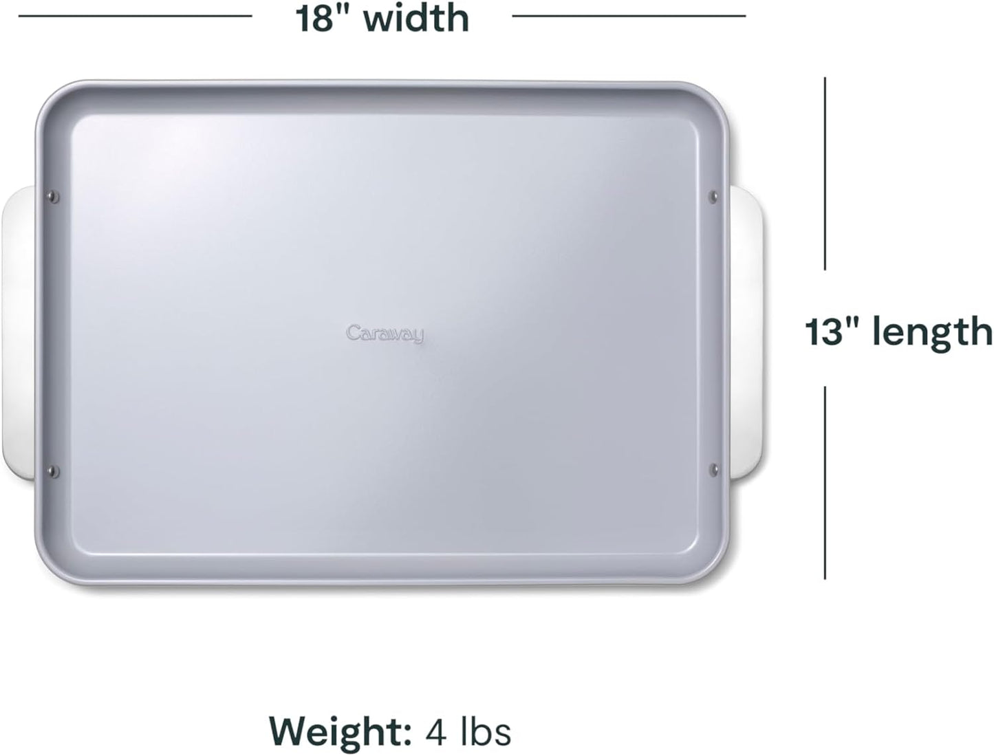 Caraway Non-Stick Ceramic Baking Sheet - Naturally Slick Ceramic Coating - Non-Toxic, PTFE & PFOA Free - Perfect for Baking, Roasting, and More - Large (18" x 13") - Cream