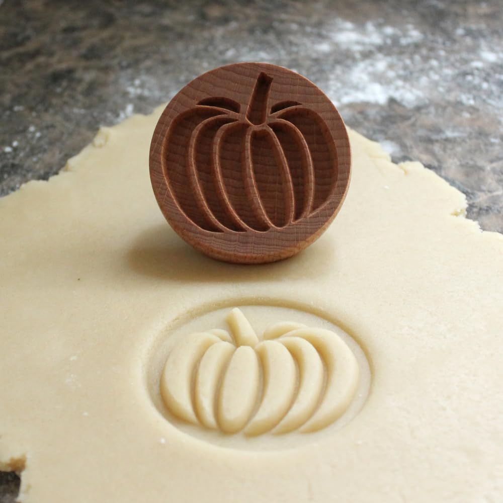 Wood Cookie Stamp, 2.5 Inch (Pumpkin CS-071)