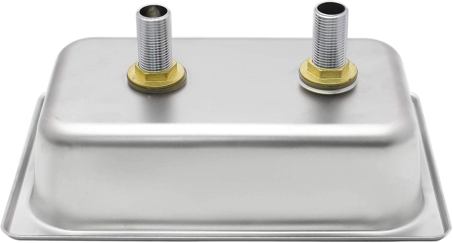 DIBTSA Pitcher Rinser, Automatic Glass Cup Washer, Stainless Steel Coffee Milk Tea Cup Cleaner Sink, for Home Kitchen Hotel Bar Restaurant (10.4x6.4x2.6 Inch)