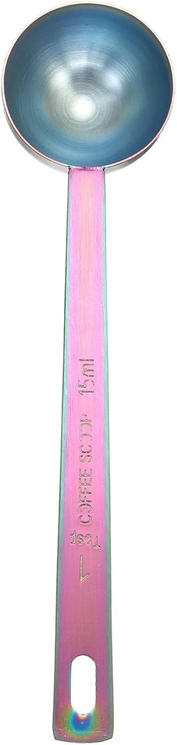 HARFINGTON Coffee Scoop Spoon 1tbsp (3tsp, 15ml) 304 Stainless Steel Long Handle Teaspoon/Tablespoon Measuring Spoons Scoops for Tea Sugar Kitchen, Multicolor