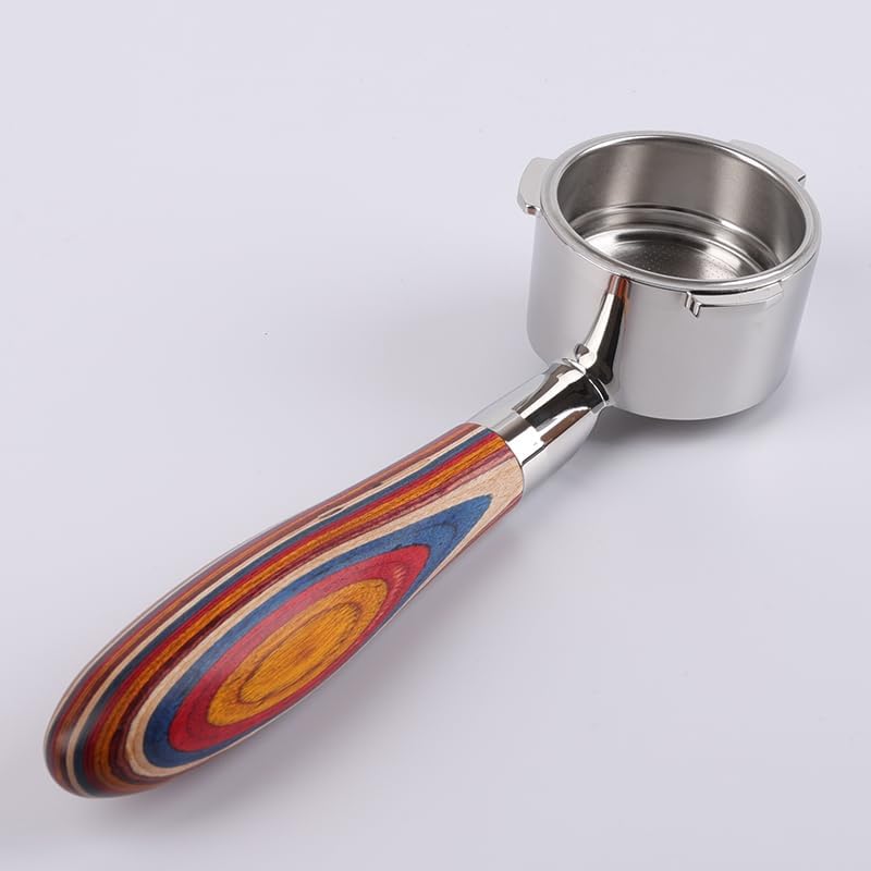 51mm Bottomless Portafilter 3 Ears Compatible with CASABREWS Espresso Machine CM5418, 3700Essential, 3700Gense | Color Wood Fire Phoenix Handle