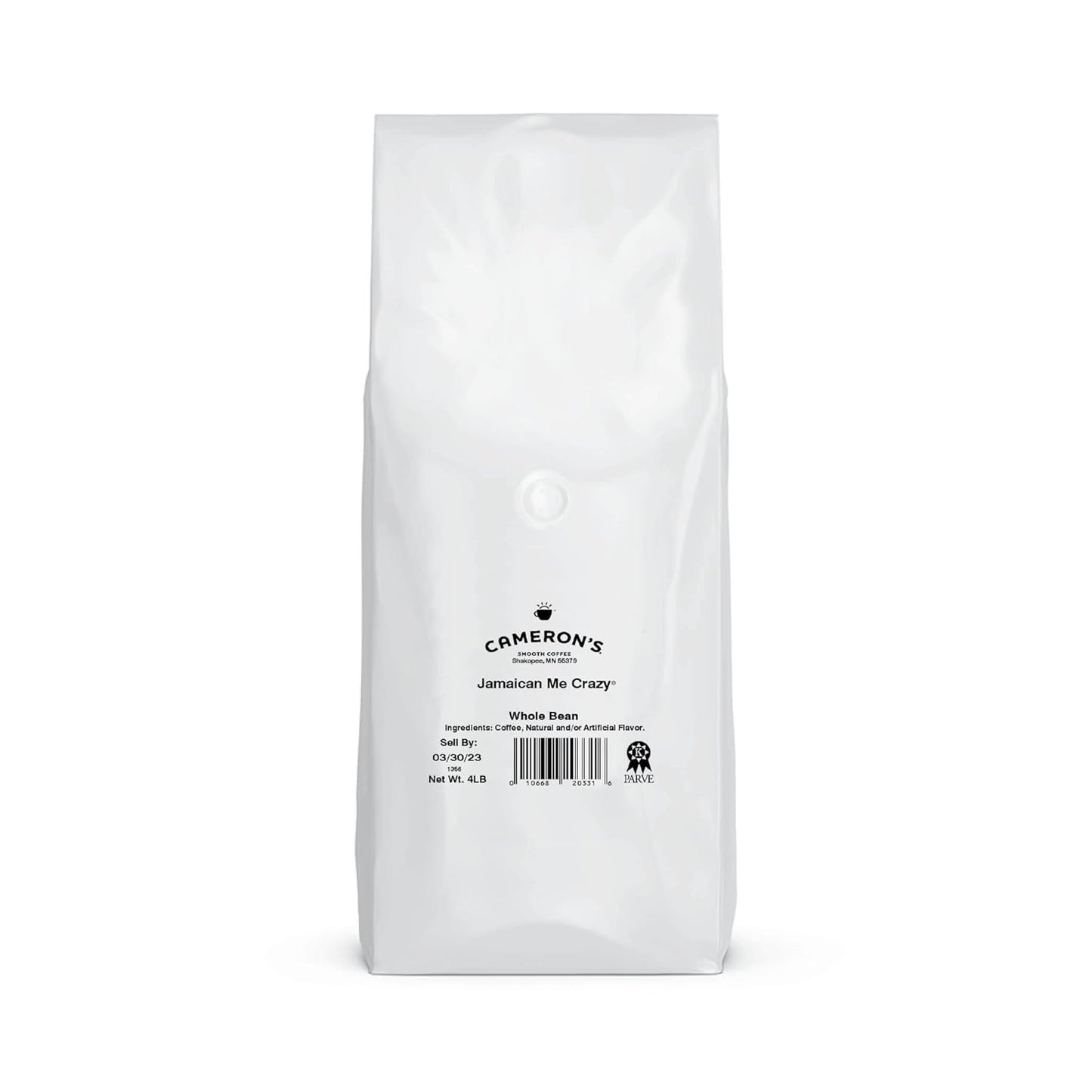 Cameron's Coffee Roasted Whole Bean Coffee, Flavored, Jamaican Me Crazy, 4 Pound
