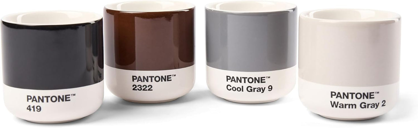 Copenhagen Design Pantone Macchiato Cup - Coffee, Latte, Macchiato Mug - 3.34oz/100ml, Black 419
