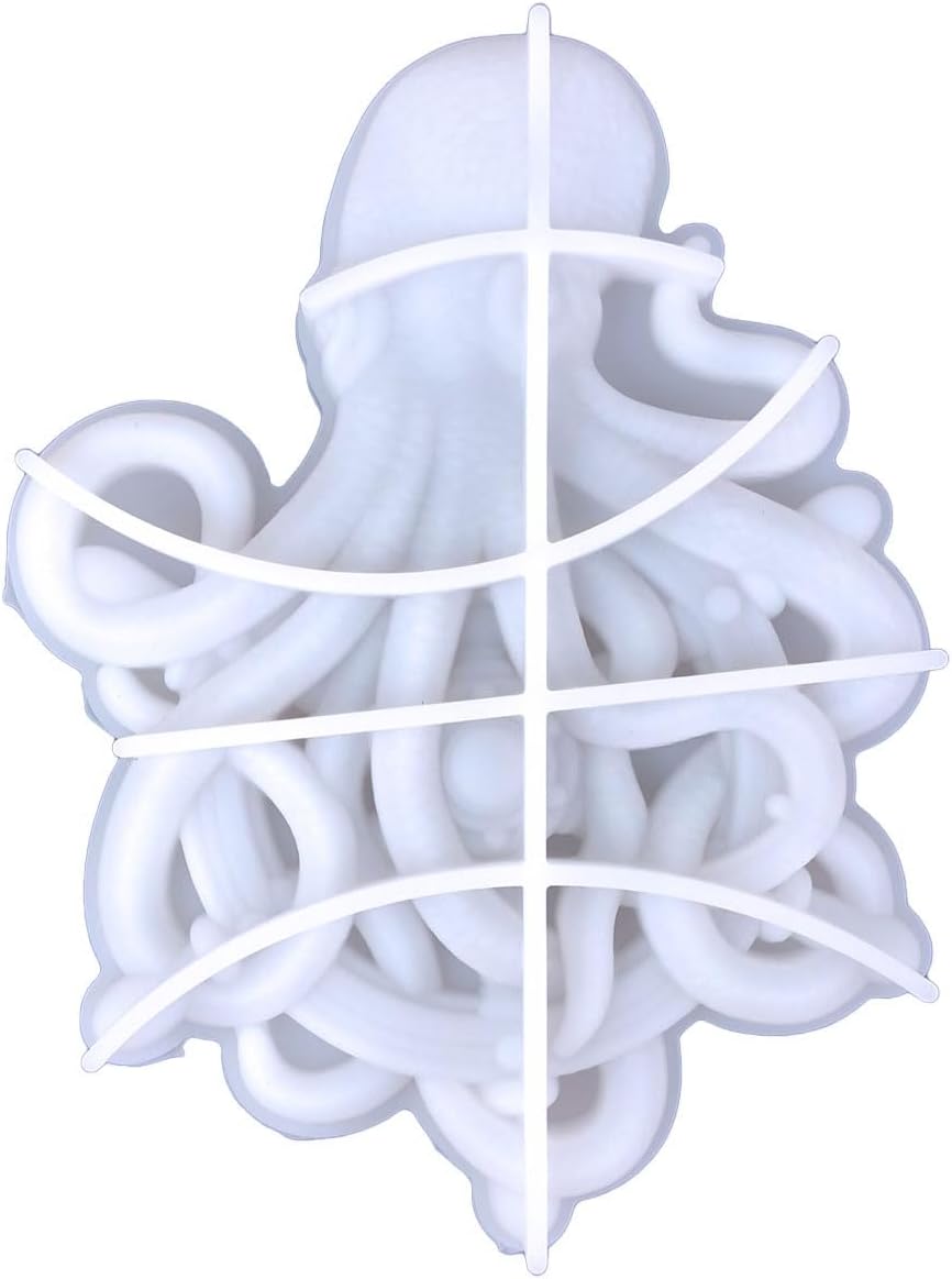 Octopus Resin Mold, Cute Silicone Octopus Epoxy Molds, 3D Large Animal Silicone Molds for Resin Casting, Wall Hanging, Desktop Ornament Home Decor (6), OSM-58