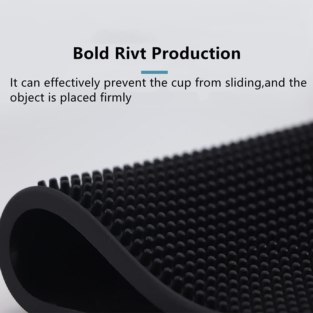 Reusable Bar Mat for Coffee Maker Mats, Countertop Spill Mats, 6" x 12" Black Dish Drying Mat