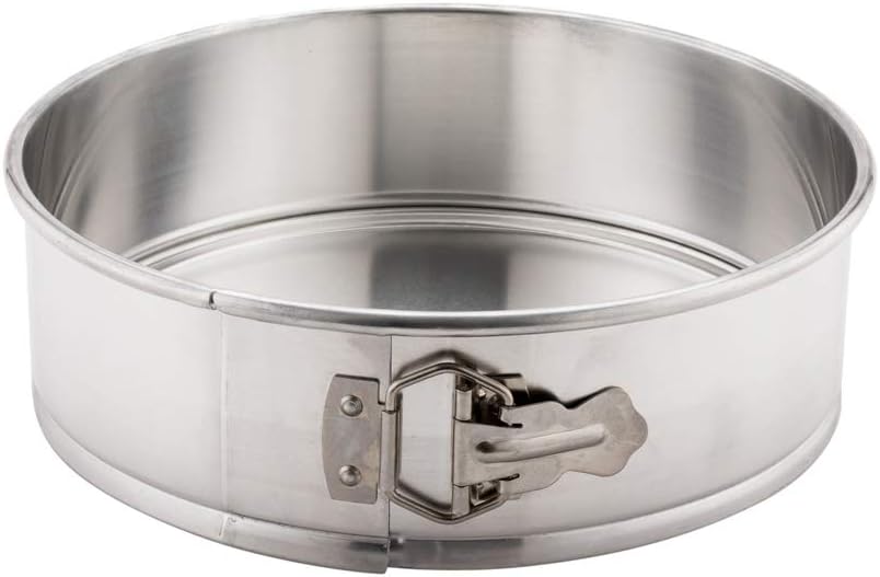 Restaurantware Met Lux 12 Inch Round Cake Pan 1 Springform Springform Pan - Removable Bottom Release Latch Silver Aluminum Cheesecake Pan For Baking Desserts