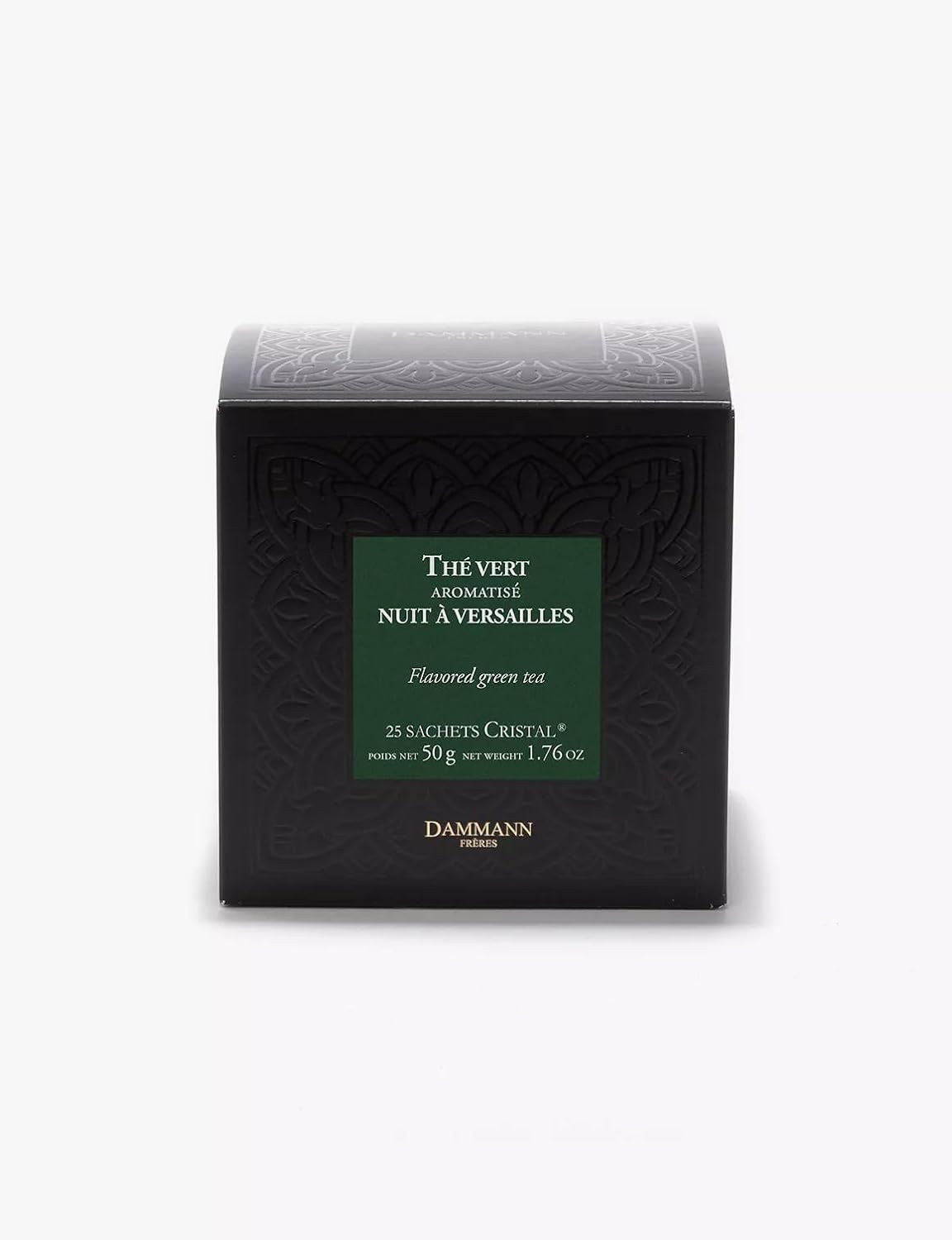 Dammann Freres Sachets, Nuit À Versailles Tea Bags, Premium Gourmet French Green Tea, Blend Bergamot, Kiwi, Peach Flavors, 25 count (Single Pack)