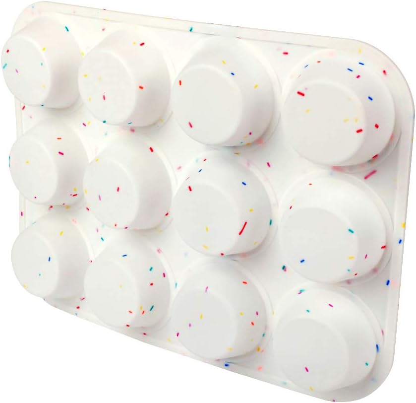 Silicone Muffin Pan Regular 12 Cups Muffin Tin Cupcake Pans for Baking Non-stick Muffin Tray Mold Easy Release,Durable,BPA Free