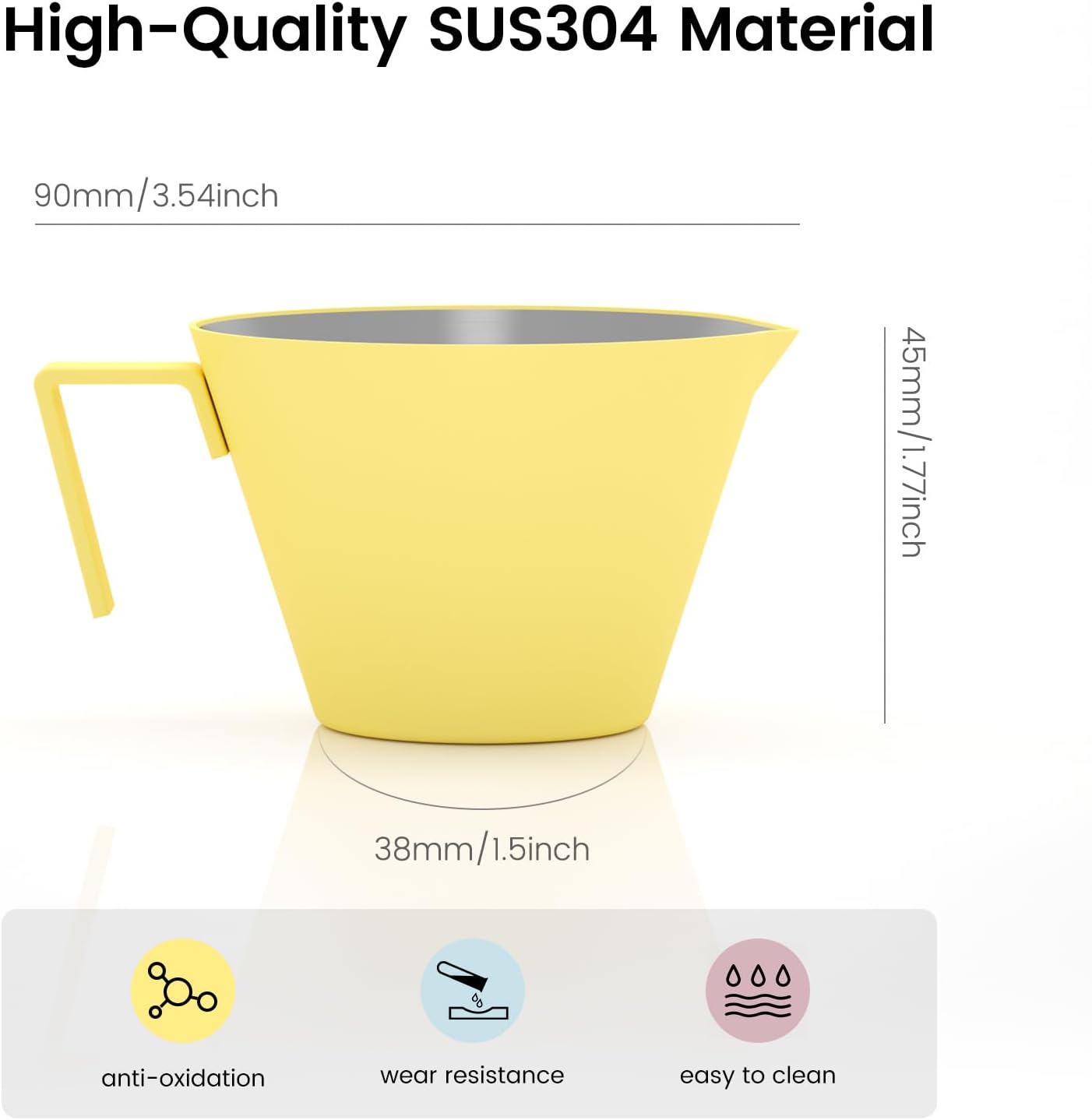 MHW-3BOMBER Espresso Measuring Cup with 3 oz Sauce Cup Espresso Shot Cup Stainless Steel Pouring Cup for Tomato Sauce|Steak Sauce|Desserts|Beverages| (Pink) G5739-OS