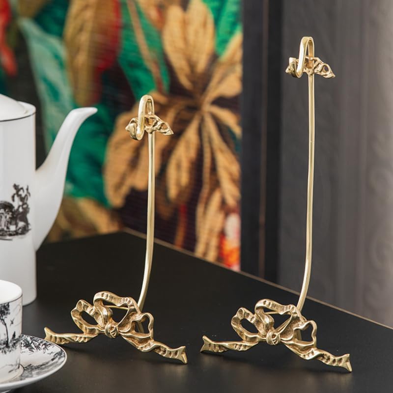 1 Mug Hooks, Brass Material, Classic Durability, countertop Teacup Display Stand, Vintage Coffee Mug Storage Stand, for Restaurants, cafes and Kitchens, Home Decor, Home Storage。 (Large)