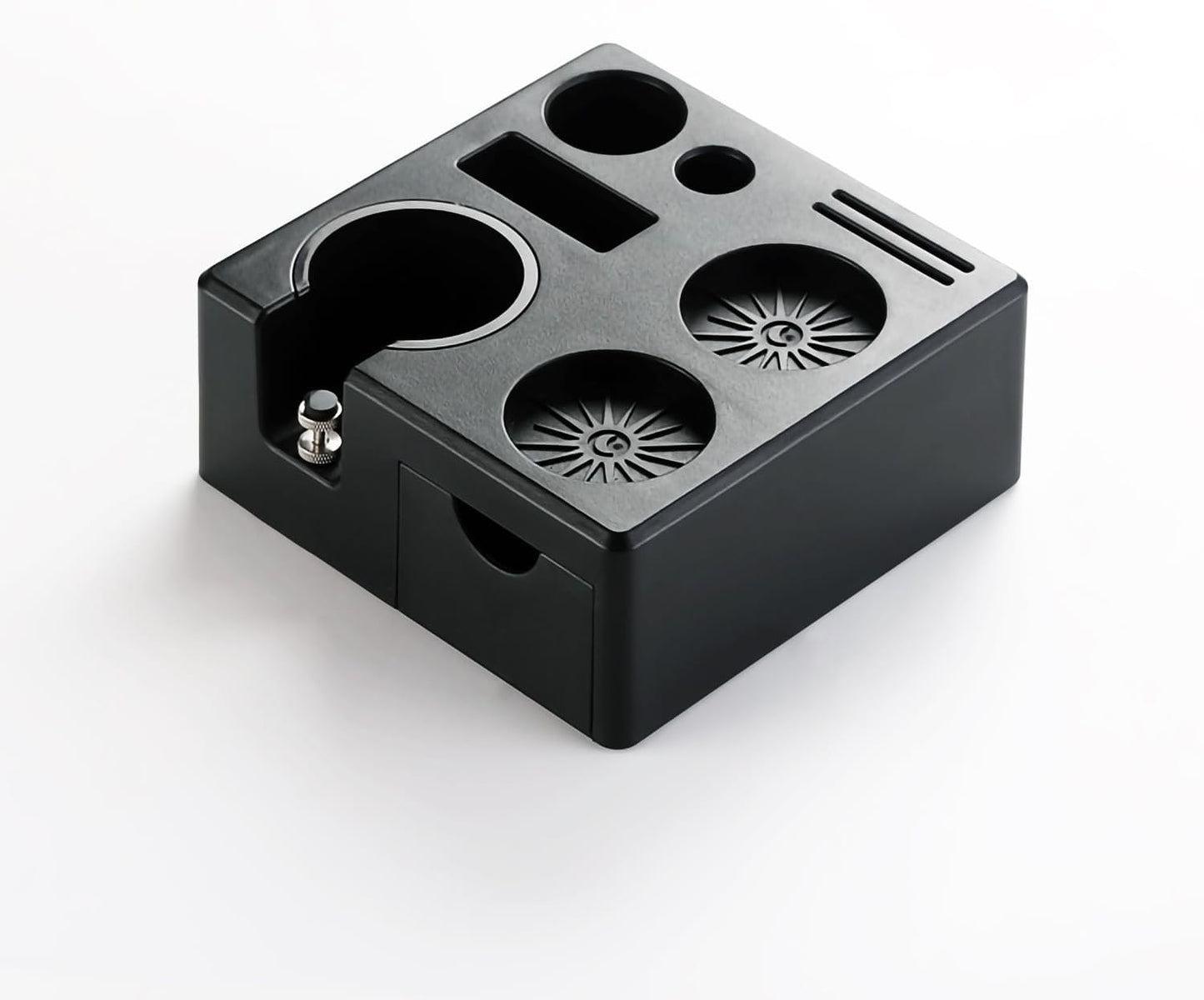 Coffee Tamper Mat Silicone Corner Tamping Mat (Coffee Tamping Station Black)