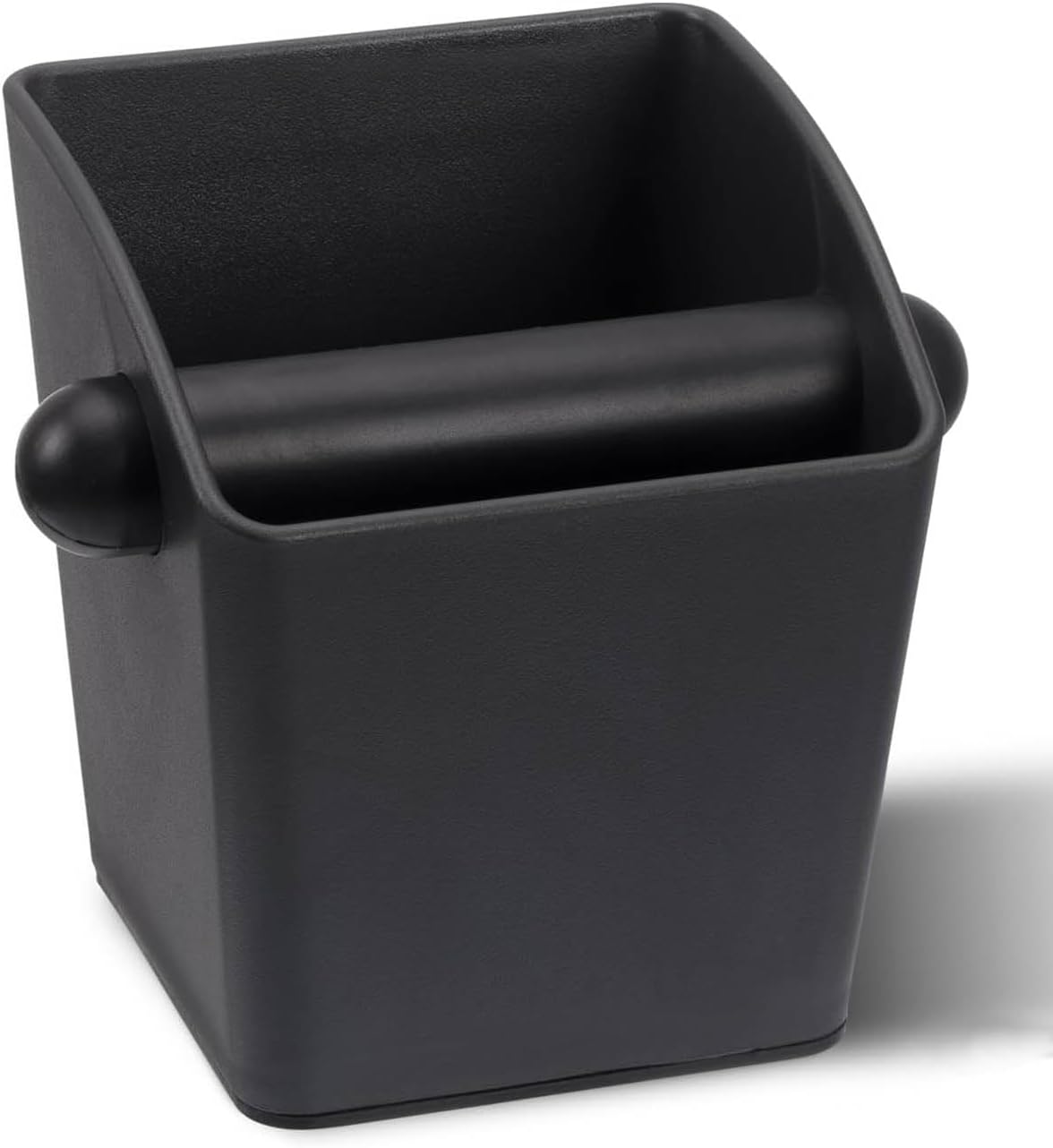 Coffee Knock Box Shock-Absorbent Durable Barista Style Knock Box With Removable Knock Bar and Non-Slip Base Gift (Square Coffee Knock Box)