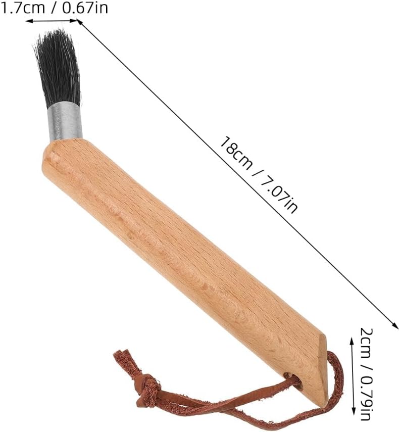 ARTIBETTER Coffee Machine Cleaning Brush Espresso Grinder Cleaner with Bent Handle Beech Wood and Boar Bristle for Precise Coffee Powder Removal