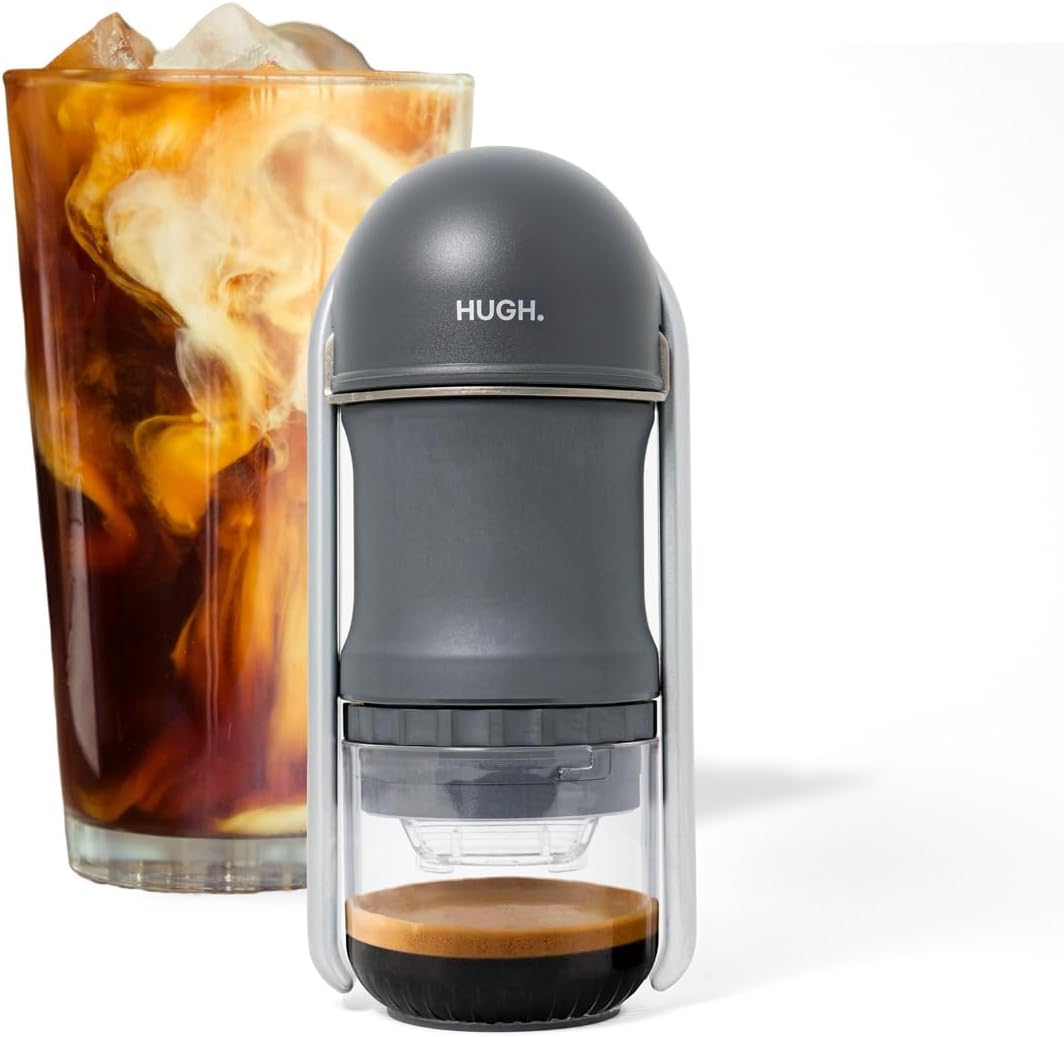 LEVERPRESSO V4 Portable Lever Espresso Maker – Manual Espresso Machine with 51mm Ridgeless Filter Basket, Double Shot, Non-Pressurized, Perfect for Camping & Travel – by HUGH (Pressurized Filter)