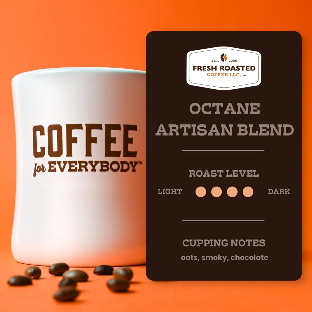 Fresh Roasted Coffee, Octane, 2 lb (32 oz), Dark Roast, Kosher, Ground