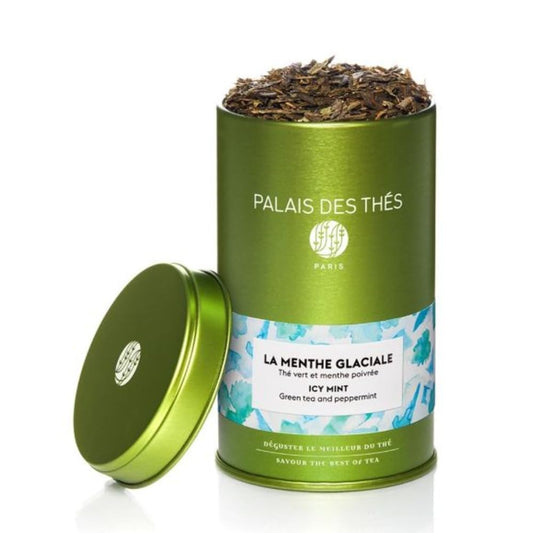 Palais des Thés - Icy Mint Tea - Green Tea & Peppermint - 3.5oz Loose Leaf Metal Gift Tin, Serves 20-25 Cups