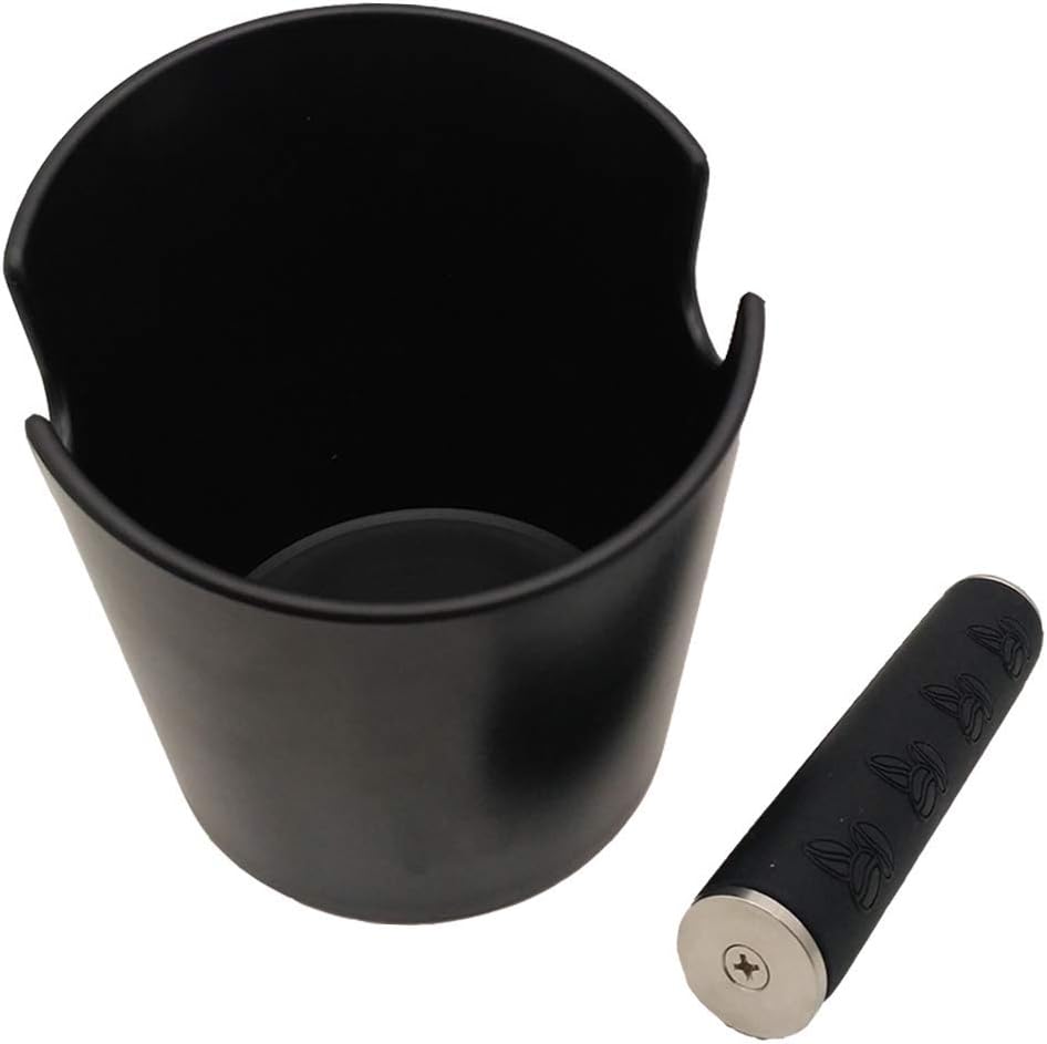 Coffee Knock Box, 4.8in Barista Style Espresso Grounds Knock Box with Removable Heavy-Duty Metal Knock Bar and Shock- Absorbent Durable and Non-Slip Base for Espresso Maker Accessories, Easy to Clean