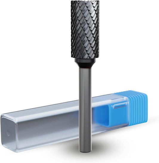 CATITO Cylinder End Cut Die Grinder Bit, Cut Carbide Rotary Burr for Steel, Wood and Metal Working, Engraving, polishing and Cleaning