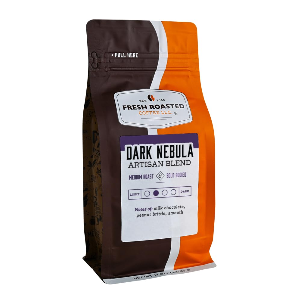Fresh Roasted Coffee, Dark Nebula, 12 oz, Medium Roast, Kosher, Ground