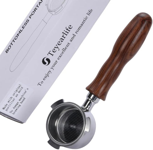 51mm bottomless portafilter 3 ear for delonghi EC680 EC685 EC885 and SMEG ECF01 Include 304 Stainless Steel Filter Basket.perfect for espresso enthusiasts and family baristas