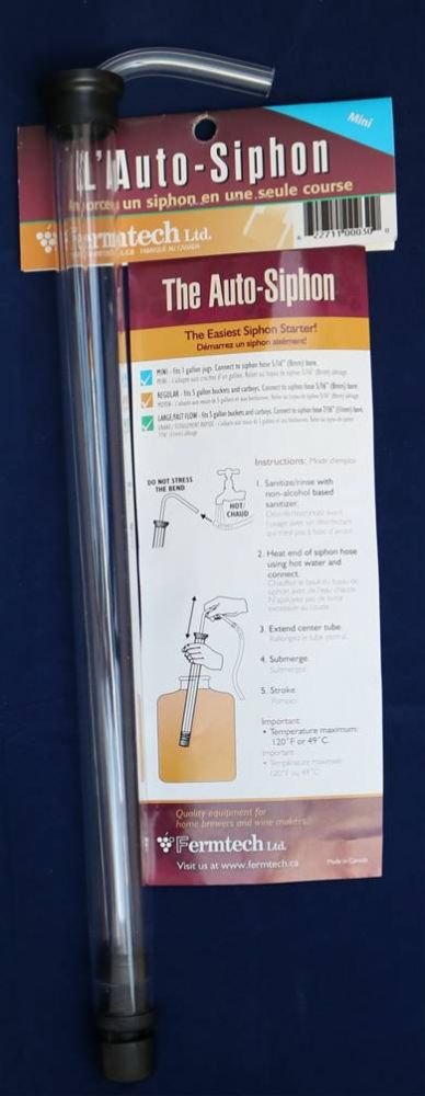 Auto Siphon Mini with 6 Ft of Food Safe Tubing & Clamp - Easy Home Brewing, Winemaking Kit, Complete System for Beer, Wine, Liquid Transfer & Fermentation Tools - Perfect for Small Batches