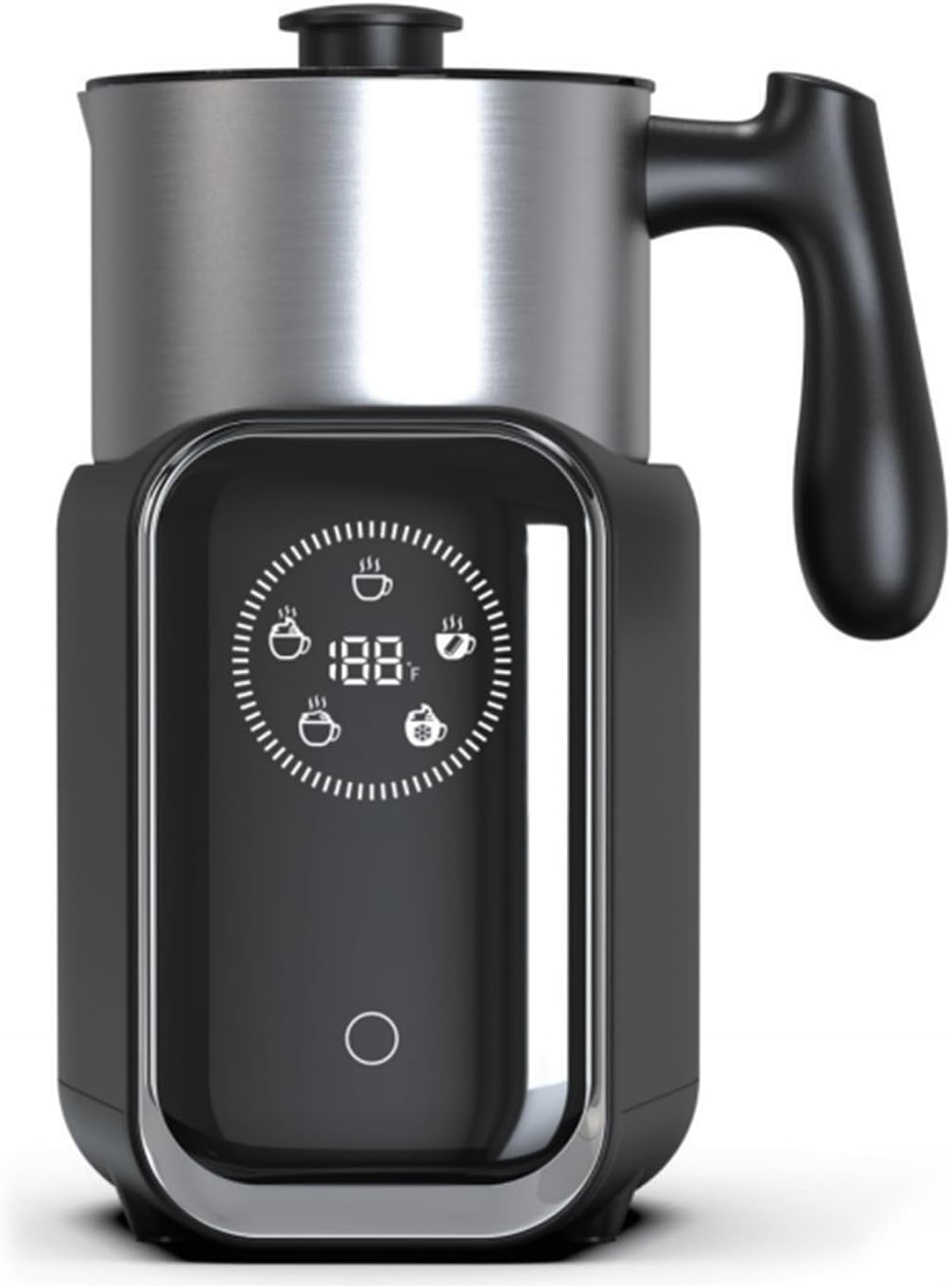 Homtone 5-in-1 Induction Milk Frother, 21oz Removable Automatic Milk Frother Dishwasher Safe for Latte, Hot Chocolate, and Hot and Cold Milk Froth, Chocolate Milk