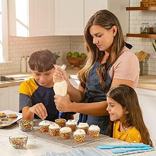 Ultra Cuisine Heavy Duty 100% Stainless Steel Cooling Rack for Cooking and Baking - Baking Rack & Wire Cooling Rack - Fits Quarter and Jelly Roll Sheet Pans - 8.5''x 12''' and 10''x14.75''