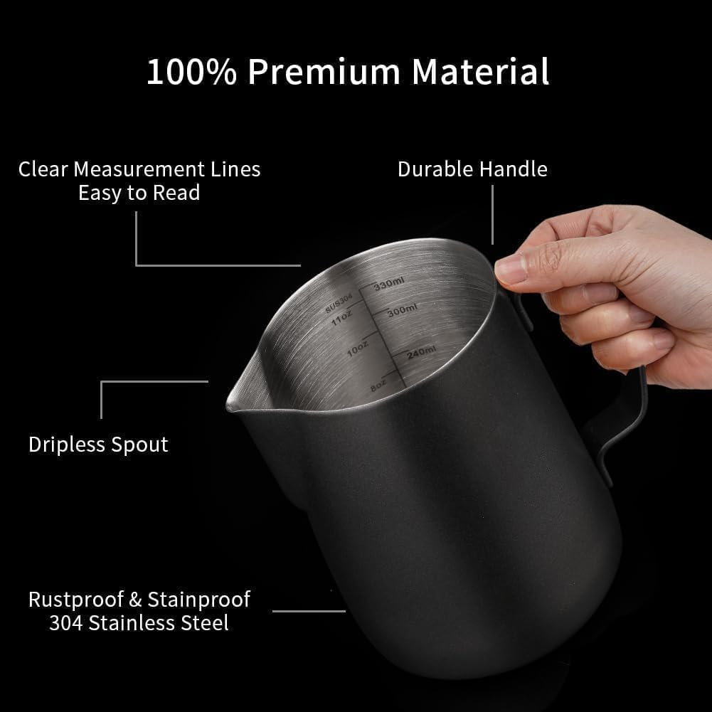 22 PCS Espresso Accessories Kit，53mm Coffee Tamper Set ，Barista Kit - with Frothing Pitcher WDT Tool Stirrer Tamper Mat Coffee Stencils Latte Art Pen