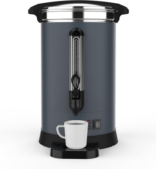 90 Cups Coffee Urn,14L Gallon Double Wall Commerical Coffee Maker for Buffet Catering Wedding Gathering,Large Capacity Hot Coffee Dispenser,Stainless Steel Hot Water Urn