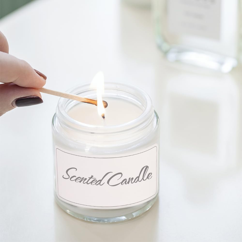 Bumobum 2 oz Glass Jars with Lids, 48 pack Clear Round Small Containers with White Lids, Blank Labels & Inner Liners, Empty Cosmetic Containers for Sample, Powder, Cream, Lotion