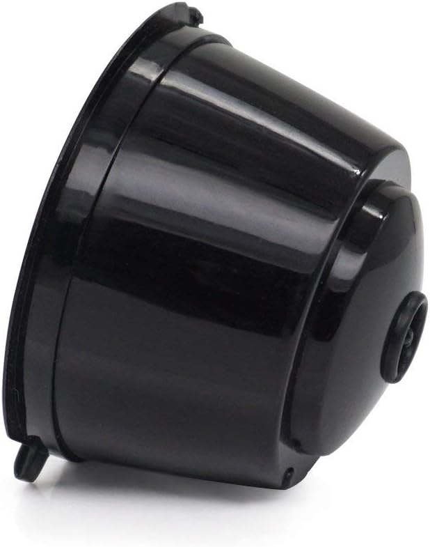 BRBHOM 6 Refillable D*lce Gu*to Coffee Capsule,Reusable D*lce Gu*to Coffee Filter with Coffee Spoon,Brush (6Pcs Black)