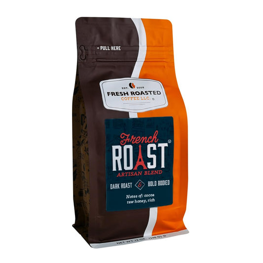 Fresh Roasted Coffee, French Roast, 12 oz, Dark, Kosher, Ground