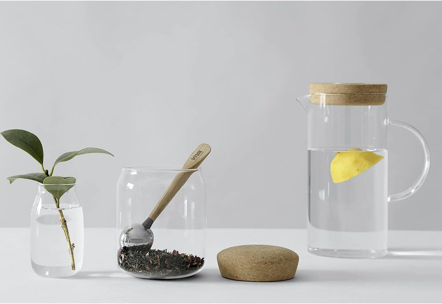 Viva Pure Loose Tea and Coffee Scoop – 1 Tbsp Measuring Spoon with Wood Handle