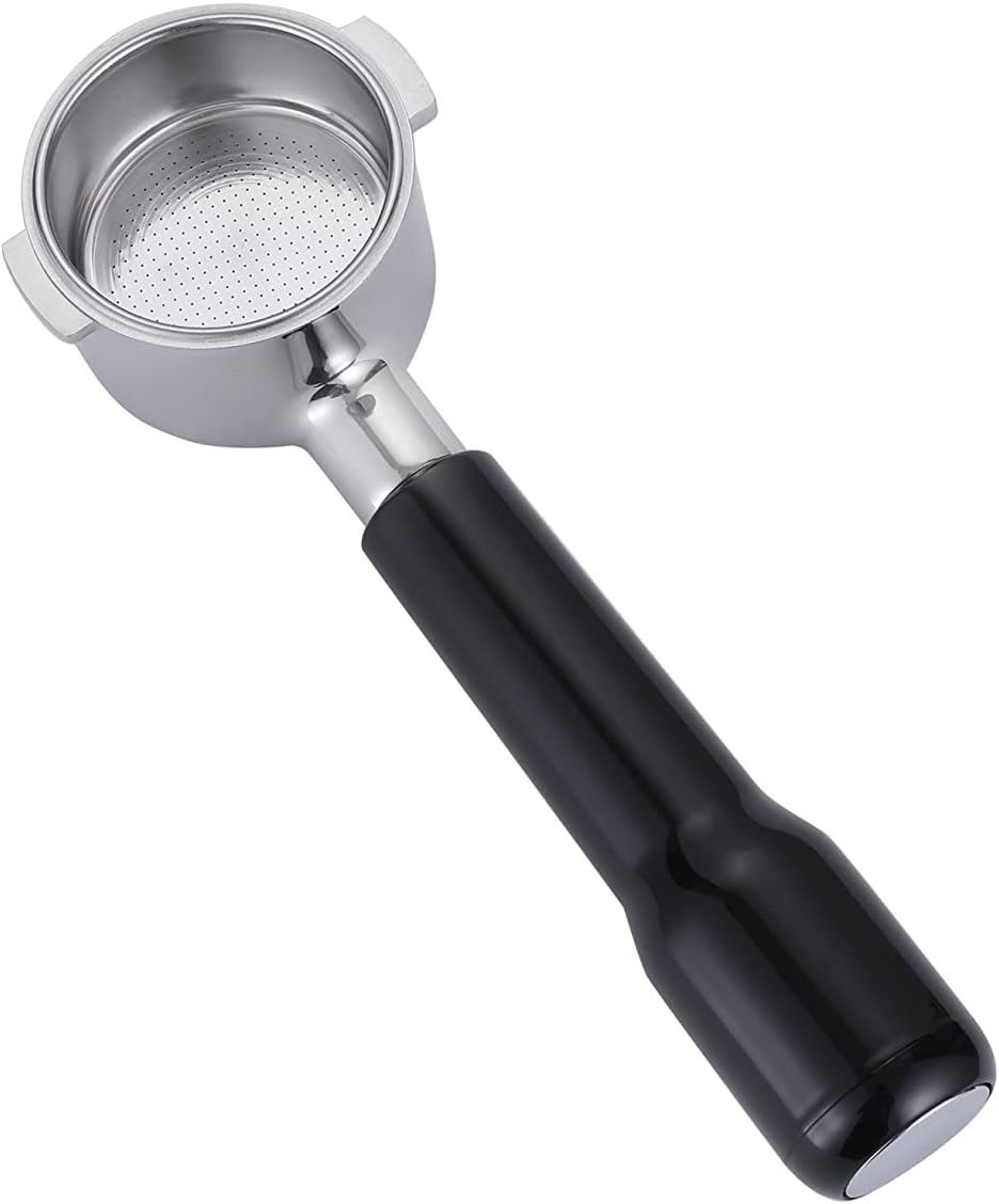 51mm Bottomless Portafilter for DeLonghi Espresso Machine Stainless Steel 51mm Portafilter 2 Ear for ECP3420/ECP3630/ECP3120/EC155/EC260/EC265/EC702 Handle-Plastic