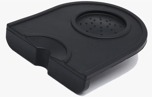 Coffee Knock Box Shock-Absorbent Durable Barista Style Knock Box With Removable Knock Bar and Non-Slip Base Gift Silicone Tamping Pad for Barista Tool Home Kitchen Bar Coffee Shop (Coffee Tamper Mat)