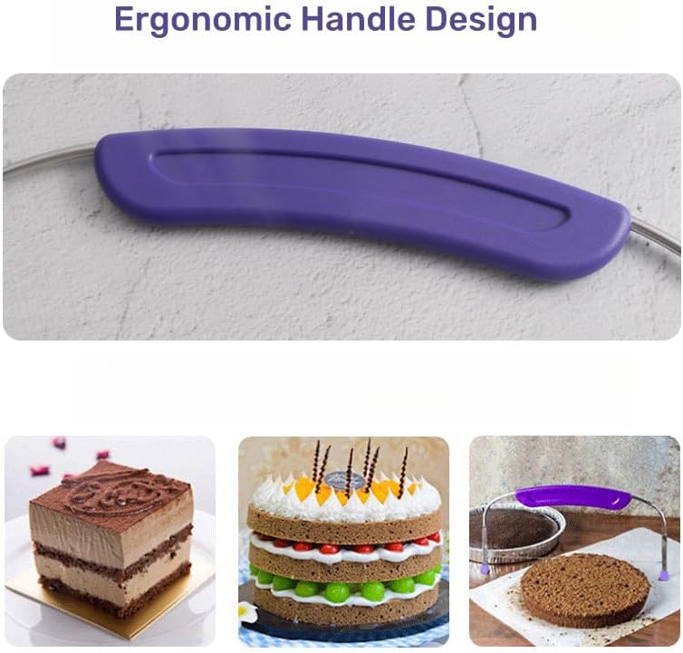 Adjustable Cake Leveler Cutter for Leveling Tops, Suitable for 10 Inch Cake, (purple Cake Leveler)