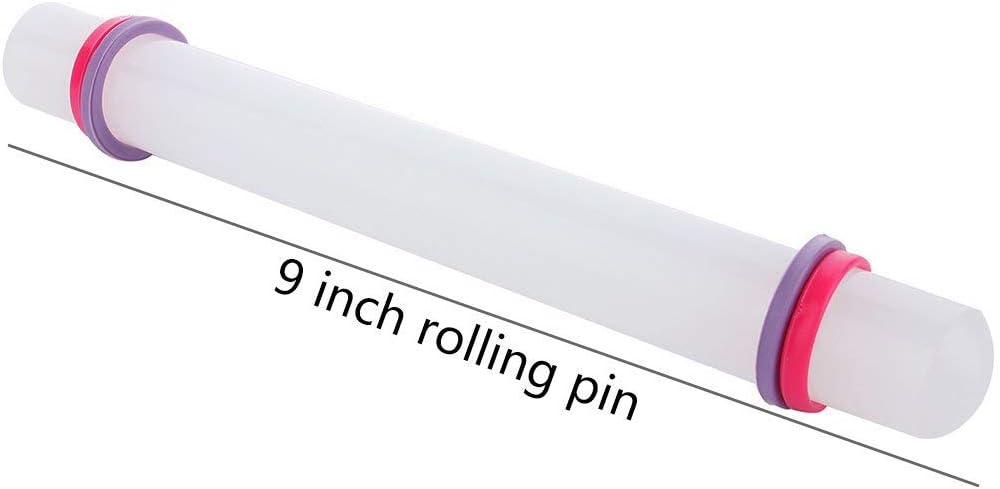 Marshmallow Fondant Cake Decorating Hand Tool 12 Pcs 5 Sets Sugarcraft Gumpaste Icing Smoother Rolling Pin Trimmer Cutter Embosser Flower Scissor Modelling Accessories Supplies Kit Multi