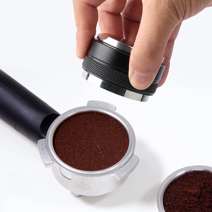 BLACKROOT 53mm Precision Coffee Distributor and Tamper,Dual Head Leveler Tool with Adjustable Depth for Consistent Espresso Puck Prep, Fits 53-54mm Portafilters