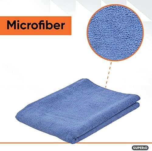 Superio Microfiber Squeegee Mopping Towel Extra Large Miracle Cloth 20 x 30 Streak Free Microfiber Floor Cloth-Rag for Cleaning House, Kitchen, Bathroom-Scratch Free- 6 Pack
