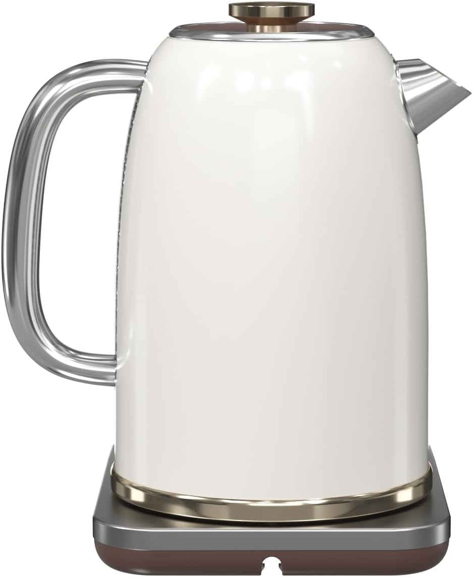 Electric Kettle, 1.8L/1200W, Stainless Steel, Control Buttons, Digital Display Panel, Keep Warm for 12 hours, Auto Shutoff, BPA-Free, Hot Water Kettle for Coffee & Tea, Electroplated handle