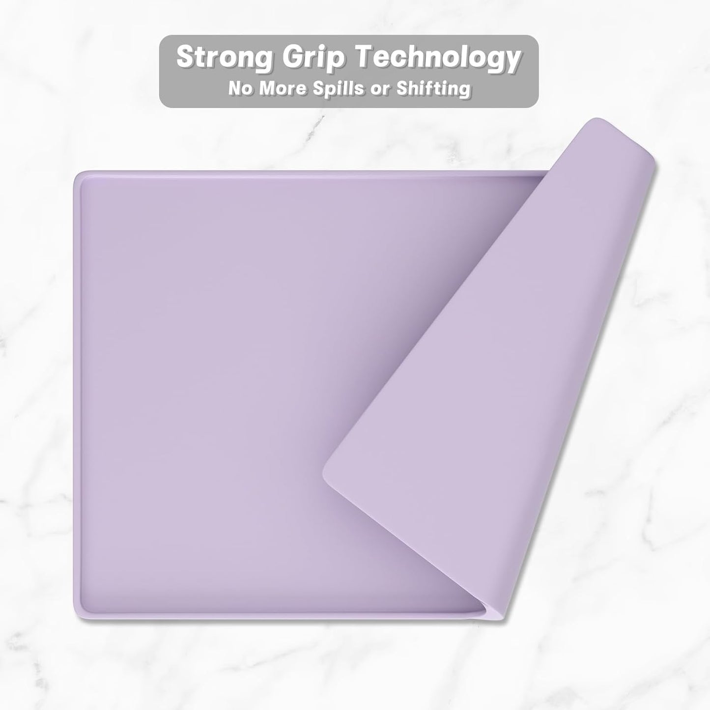 Rnivvi Silicone Coffee Mat, 12" x 19" Waterproof Raised Edge Coffee Bar Mats for Espresso Machine Station Accessories, Heat Resistant Dish Drying Pad for Kitchen Counter, Rubber Bar Decor Pad, Purple