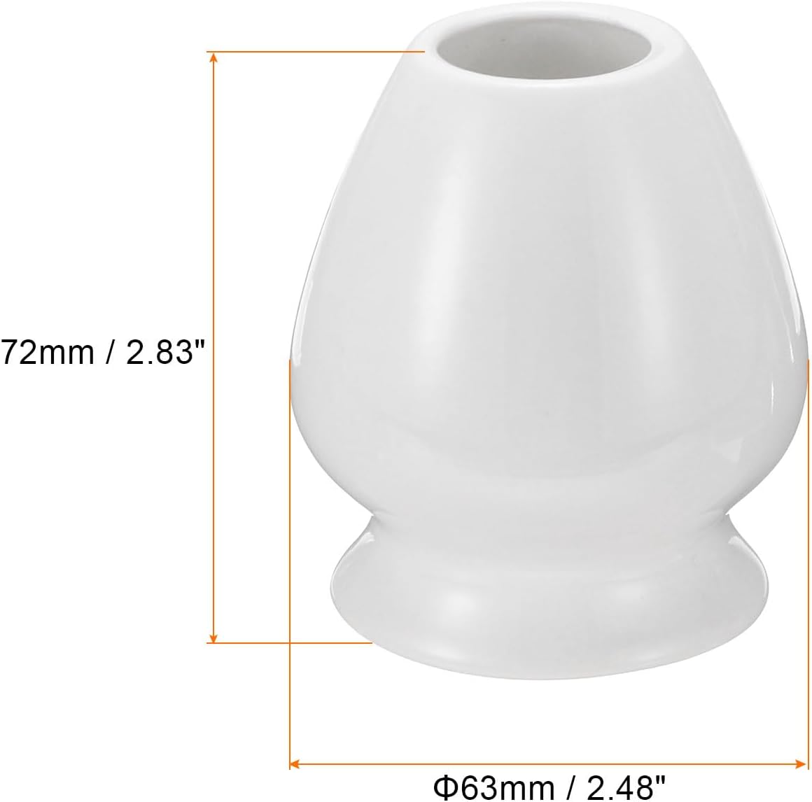 HARFINGTON Ceramic Chasen Stand 72mm Matcha Whisk Holder Teas Set Whisks Stand Traditional Matcha Tea Chasen Holder Tea Set Accessories for Tea Tasting, White